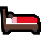 person in bed: dark skin tone สำหรับแพลตฟอร์ม Microsoft