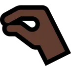 pinching hand: dark skin tone untuk platform Microsoft