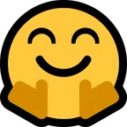 Microsoft প্ল্যাটফর্মে জন্য smiling face with open hands