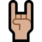 sign of the horns: medium-light skin tone per la piattaforma Microsoft