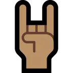 Microsoft dla platformy sign of the horns: medium skin tone