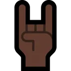 sign of the horns: dark skin tone untuk platform Microsoft