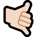 call me hand: light skin tone per la piattaforma Microsoft