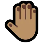 Microsoft 플랫폼을 위한 raised back of hand: medium skin tone