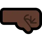 Microsoft 플랫폼을 위한 right-facing fist: dark skin tone