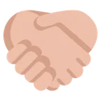 handshake: medium-light skin tone untuk platform Microsoft