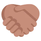 handshake: medium skin tone pentru platforma Microsoft