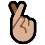 crossed fingers: medium-light skin tone per la piattaforma Microsoft