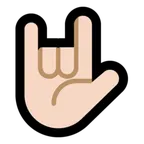 love-you gesture: light skin tone สำหรับแพลตฟอร์ม Microsoft