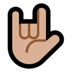 love-you gesture: medium-light skin tone per la piattaforma Microsoft