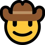Microsoft प्लेटफ़ॉर्म के लिए cowboy hat face