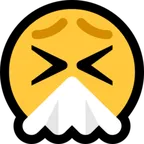 Microsoft প্ল্যাটফর্মে জন্য sneezing face