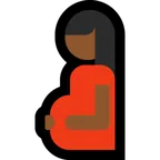 pregnant woman: medium-dark skin tone untuk platform Microsoft
