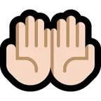 palms up together: light skin tone per la piattaforma Microsoft