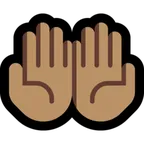 Microsoft dla platformy palms up together: medium skin tone