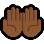 palms up together: medium-dark skin tone per la piattaforma Microsoft