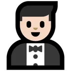 person in tuxedo: light skin tone สำหรับแพลตฟอร์ม Microsoft