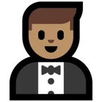 Microsoft 플랫폼을 위한 person in tuxedo: medium skin tone