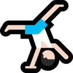 man cartwheeling: light skin tone til Microsoft platform