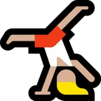 person cartwheeling: medium-light skin tone per la piattaforma Microsoft