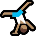 Microsoft 플랫폼을 위한 man cartwheeling: medium skin tone
