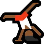 person cartwheeling: medium-dark skin tone per la piattaforma Microsoft
