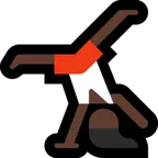 Microsoft platformu için woman cartwheeling: dark skin tone