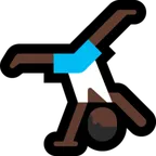 man cartwheeling: dark skin tone til Microsoft platform