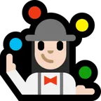 woman juggling: light skin tone for Microsoft platform