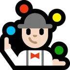 person juggling: light skin tone สำหรับแพลตฟอร์ม Microsoft