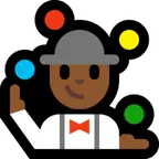 man juggling: medium-dark skin tone for Microsoft platform