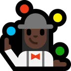 Microsoft platformu için woman juggling: dark skin tone