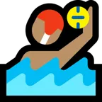 person playing water polo: medium skin tone untuk platform Microsoft