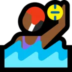 woman playing water polo: medium-dark skin tone per la piattaforma Microsoft