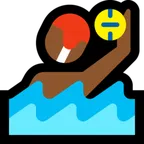 man playing water polo: medium-dark skin tone สำหรับแพลตฟอร์ม Microsoft