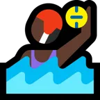 woman playing water polo: dark skin tone για την πλατφόρμα Microsoft
