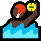 person playing water polo: dark skin tone untuk platform Microsoft