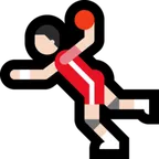 person playing handball: light skin tone pentru platforma Microsoft