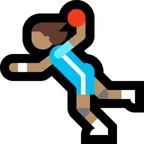 Microsoft প্ল্যাটফর্মে জন্য woman playing handball: medium skin tone