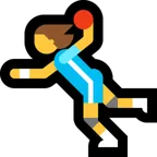 woman playing handball voor Microsoft platform