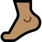 foot: medium skin tone สำหรับแพลตฟอร์ม Microsoft