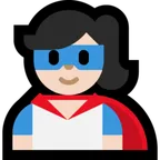 woman superhero: light skin tone สำหรับแพลตฟอร์ม Microsoft