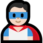 man superhero: light skin tone til Microsoft platform