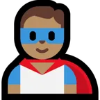 man superhero: medium skin tone pour la plateforme Microsoft