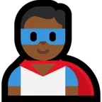 man superhero: medium-dark skin tone per la piattaforma Microsoft