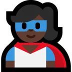 woman superhero: dark skin tone til Microsoft platform