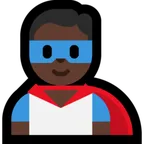 man superhero: dark skin tone per la piattaforma Microsoft