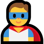 Microsoft 平台中的 man superhero