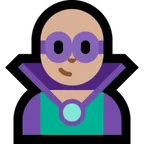 man supervillain: medium-light skin tone สำหรับแพลตฟอร์ม Microsoft