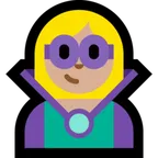 supervillain: medium-light skin tone für Microsoft Plattform